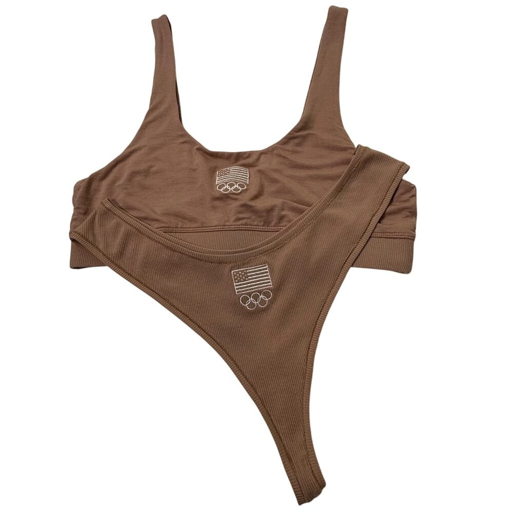 SKIMS Sleep‎ Bralette + Soft Lounge Thong Team USA Sienna 2X - Picture 11 of 11